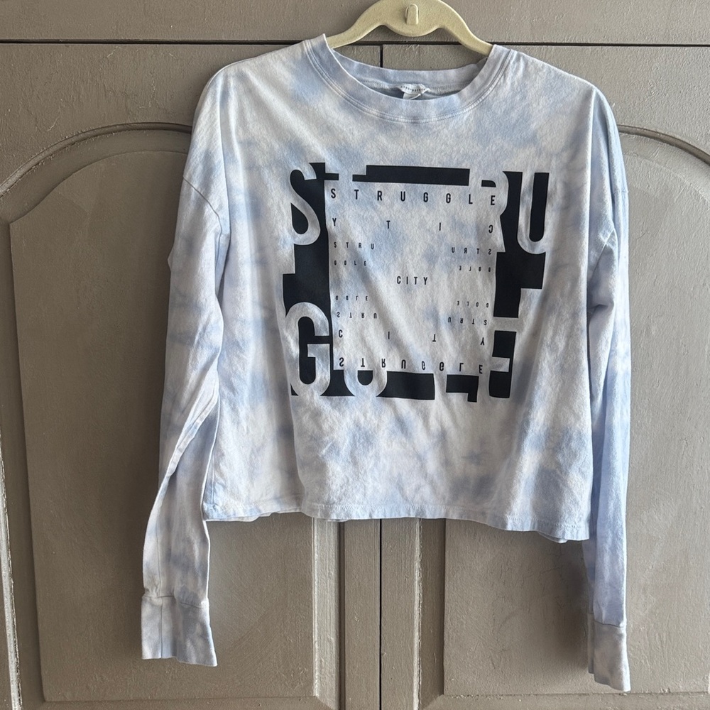 Aeropostale Light blue and white Long Sleeve Shirt  women’s size Large